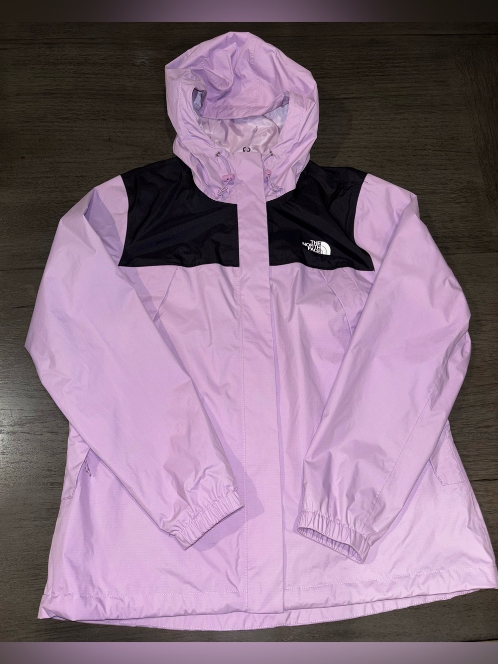 The North Face Lilac and Black Hooded Windbreaker Jacket